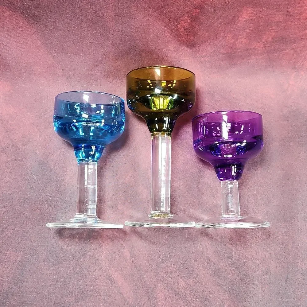 🩵NIB Partylite Color Spots Tealight Candle Holder Trio